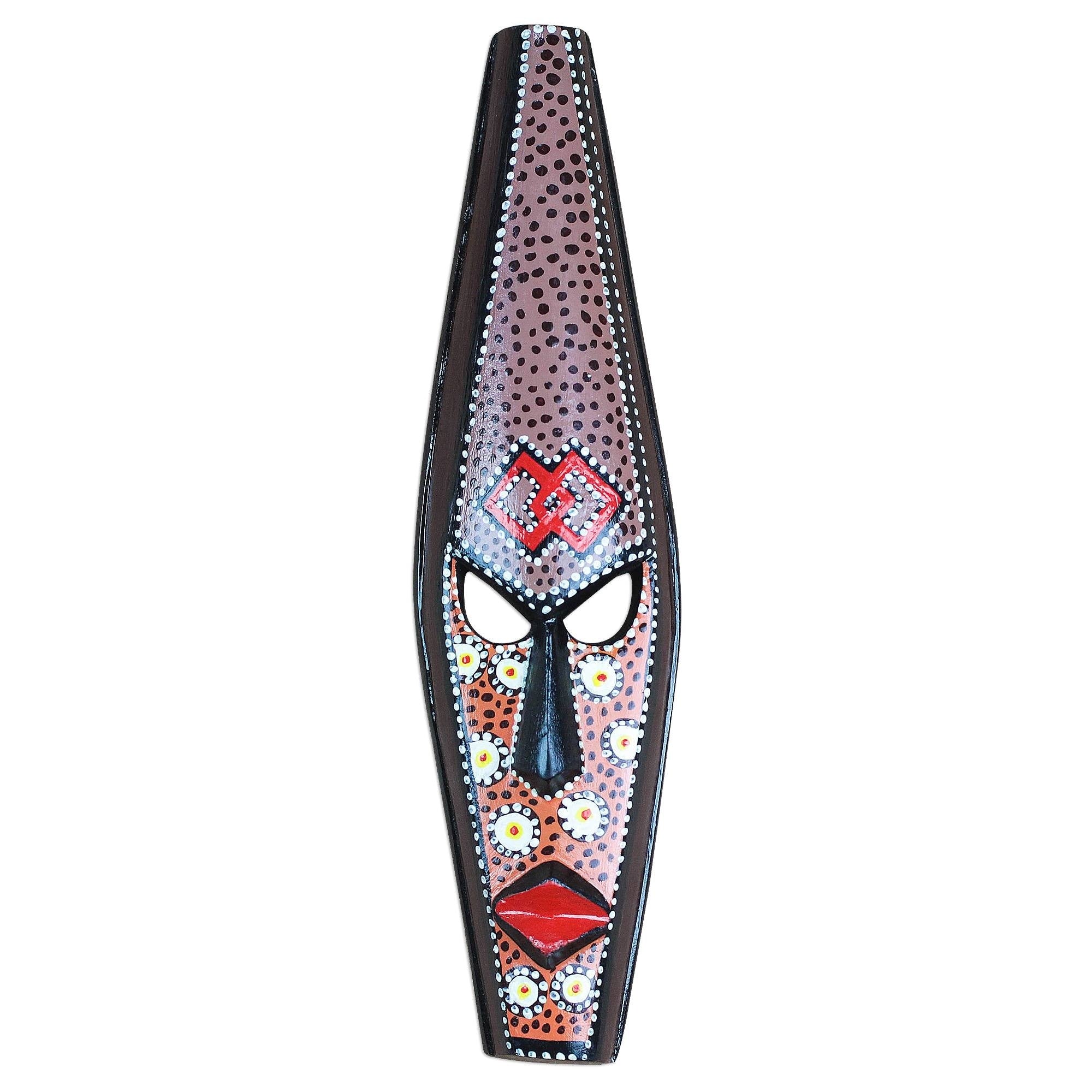 Handmade Epa Face African Wood Mask Ghana
