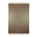 Handmade Espresso Zigzag Wool Dhurrie Rug India Big