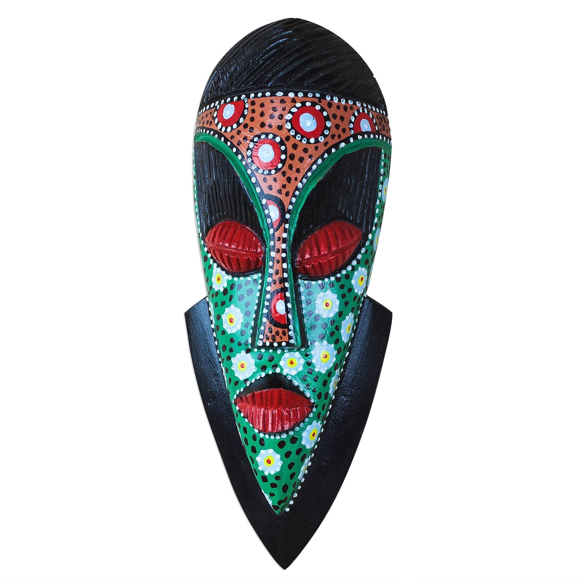 Handmade Face Of Kindness African Wood Mask Ghana