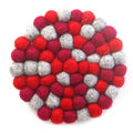 The Curated Nomad Southard Handmade Chakra Colors Felt Ball Trivet