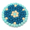 The Curated Nomad Southard Handmade Flower Power Felt Ball Trivet