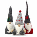 Handmade Felt Christmas Gnomes Trio Set Of 3