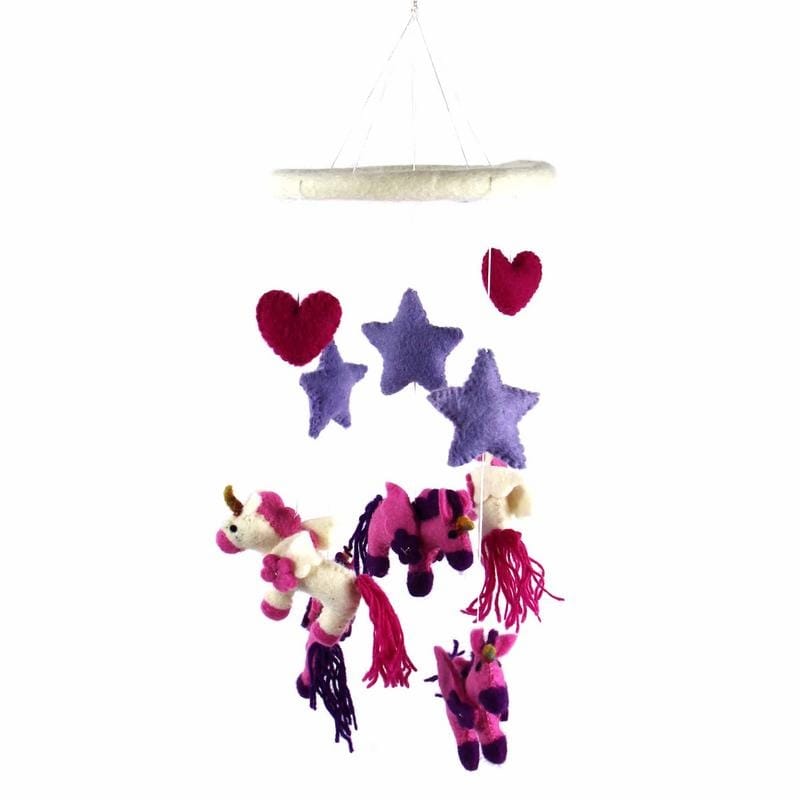 Handmade Felt Unicorn Mobile Nepal
