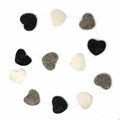 The Curated Nomad Thrift Handmade Felted Wool String Of Hearts Hanging Garland