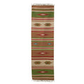 Handmade Floral Blasts Wool Runner Rug India Big