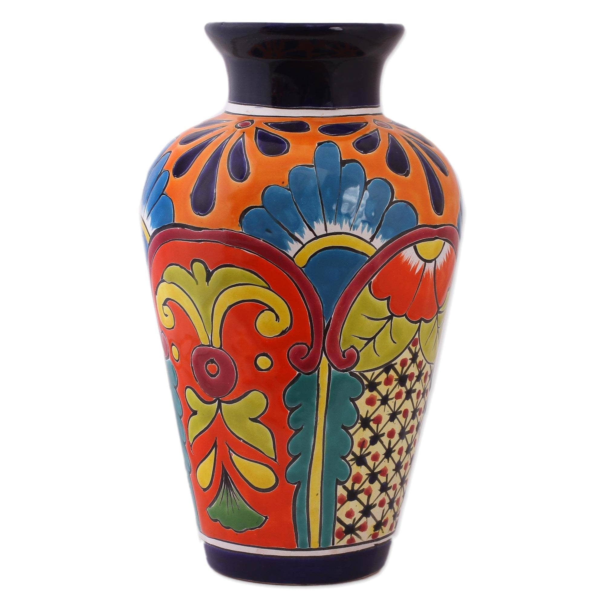 Handmade Floral Display Ceramic Vase Mexico