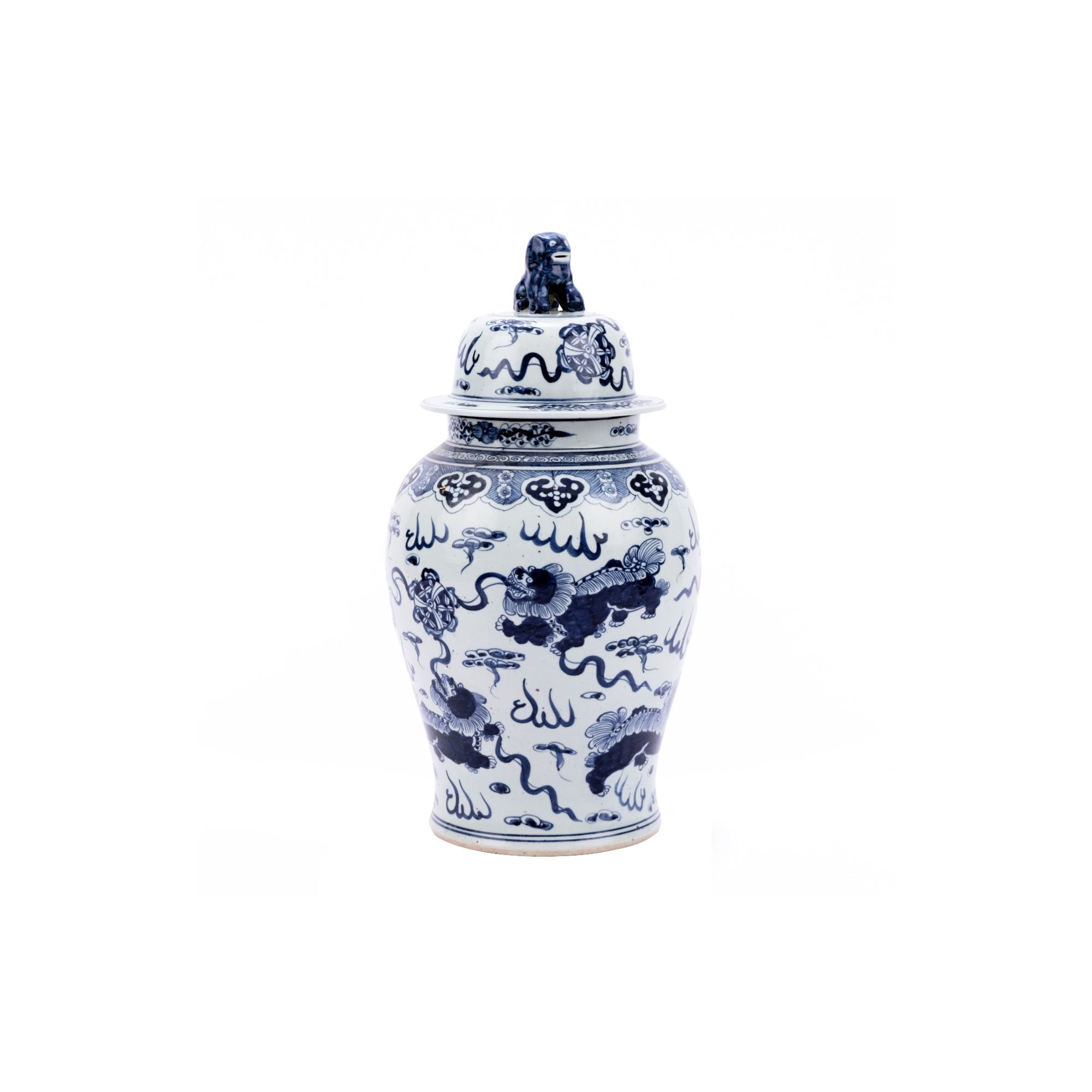 Foo Dog Temple Decorative Jar