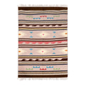 Handmade Geometric Rainbow Wool Area Rug India Big