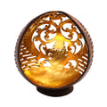 Handmade Golden Palace Coconut Shell Catchall Indonesia 5 H X 3.9 W X 3.5 D