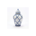 Greek Key Grids Heaven Decorative Jar