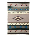 Handmade Grey Songs Wool Dhurrie Rug India Big