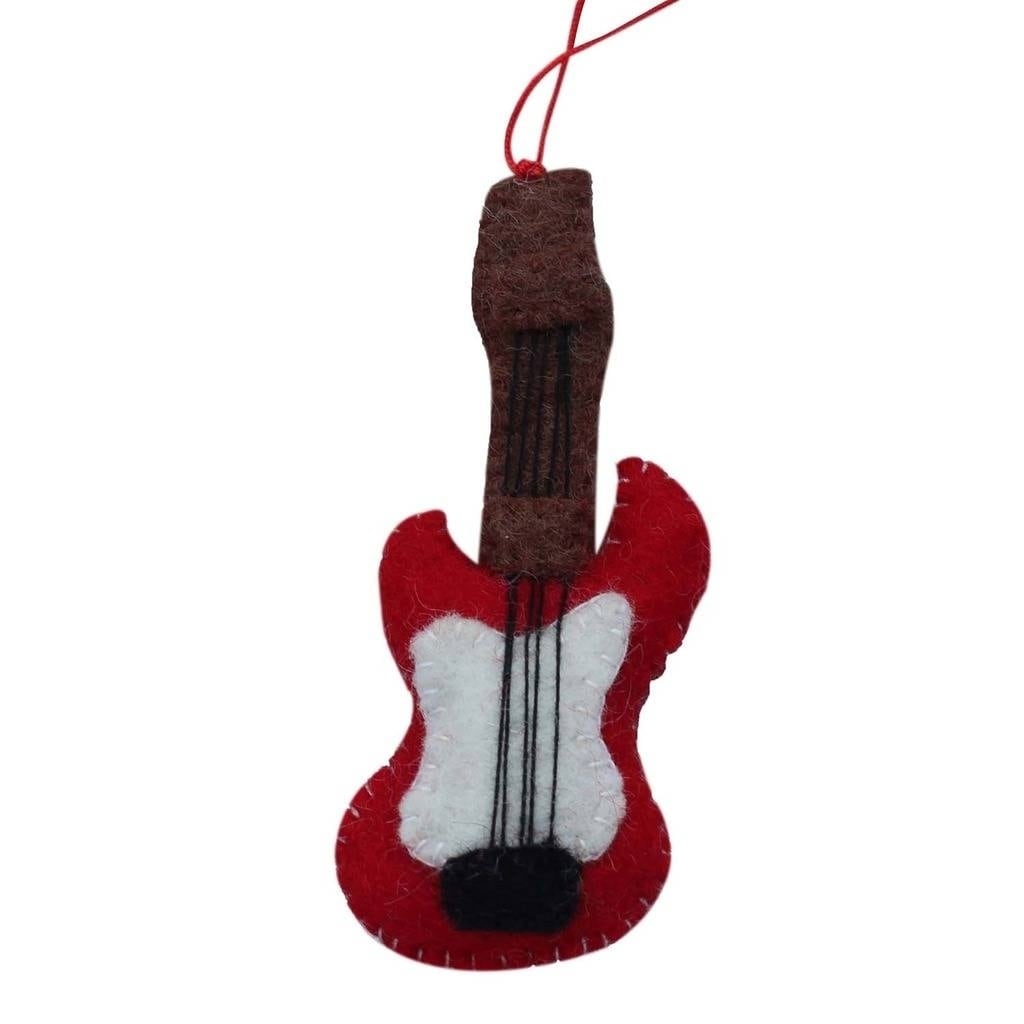 Handmade Guitar Felt Ornament Nepal