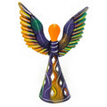 Handmade Hand Painted 9 Inch Standing Metal Angel Haiti