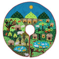 Handmade Happy Jungle Applique Tree Skirt Peru 34 X 24 X 6