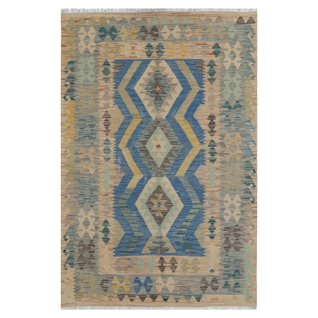 Handmade Herat Oriental Afghan Hand Woven Wool Kilim 4 X 510