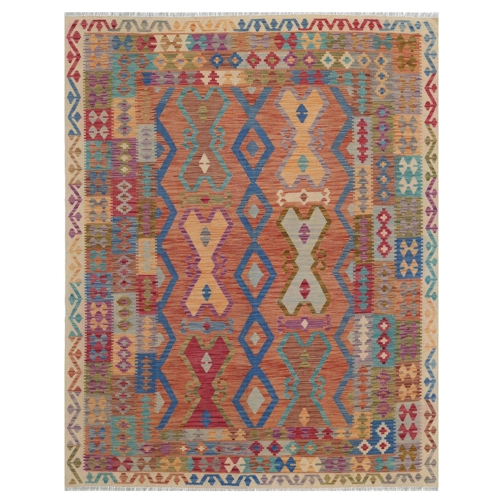 Handmade Herat Oriental Afghan Hand Woven Wool Kilim 65 X 8
