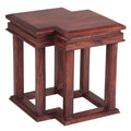 Handmade Herat Oriental Double Diamond Accent Table 18 X 17 X 17