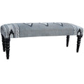 Handmade Herat Oriental Indo Cotton Upholstered Wooden Bench India 48 X 18 X 16
