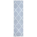 Handmade Herat Oriental Indo Hand Knotted Moroccan Trellis Wool Runner India 26 X 10
