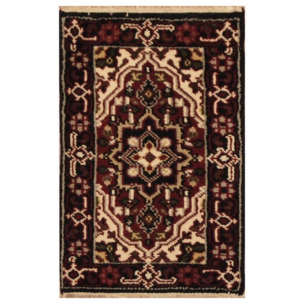 Handmade Herat Oriental Indo Hand Knotted Serapi Wool Rug 2 X 3 2 X 3