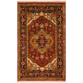 Handmade Herat Oriental Indo Hand Knotted Serapi Wool Rug 24 X 4 24 X 4