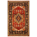 Handmade Herat Oriental Indo Hand Knotted Serapi Wool Rug 24 X 4 24 X 4
