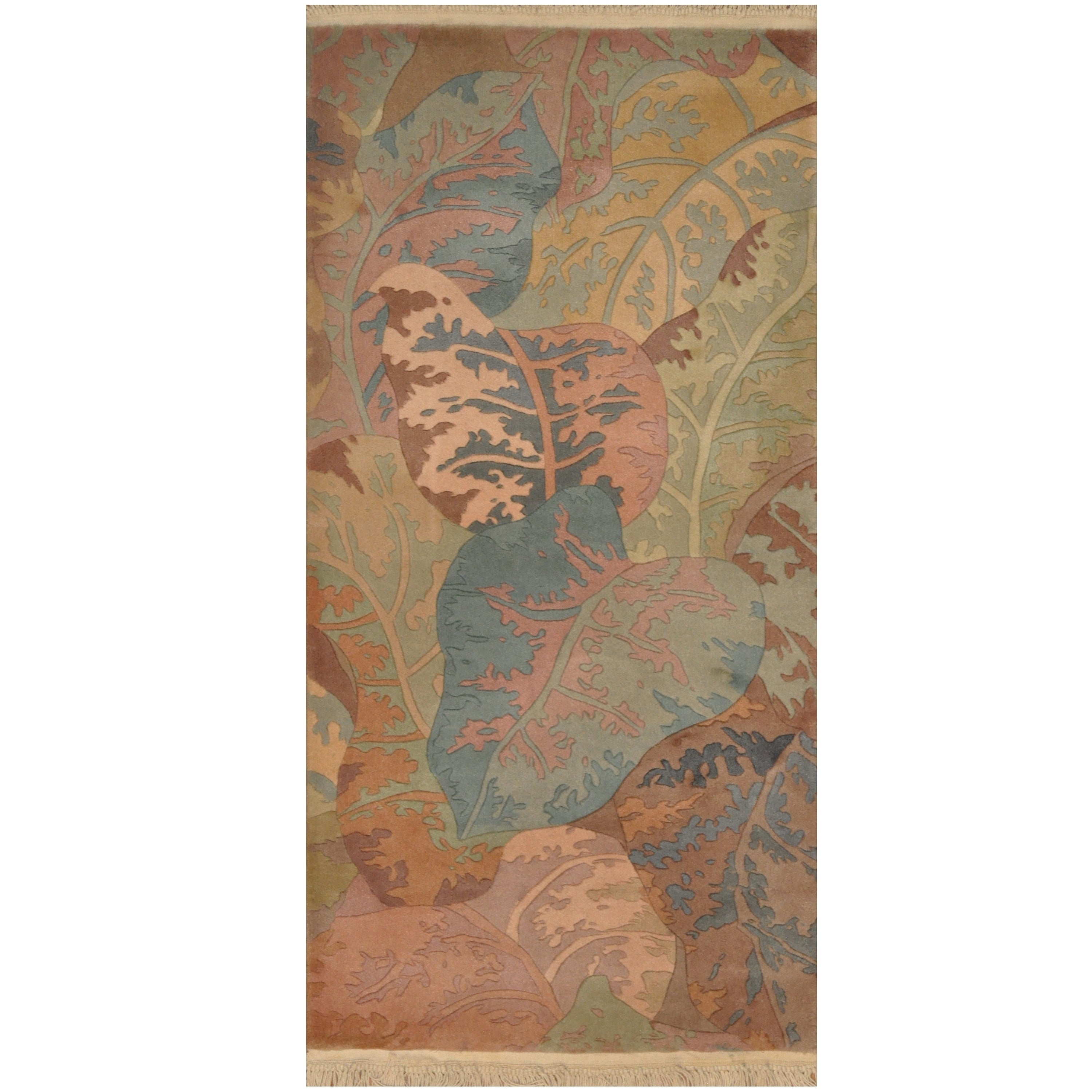 Handmade Herat Oriental Indo Hand Knotted Tibetan Wool Rug 24 X 48 24 X 48