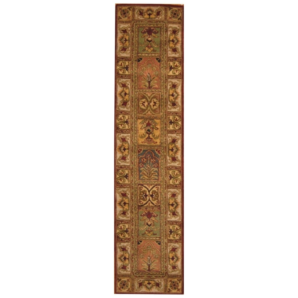Handmade Herat Oriental Indo Hand Tufted Tabriz Wool Rug 25 X 10 25 X 10