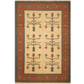 Handmade Herat Oriental Indo Hand Woven Wool Kilim 6 X 9 6 X 9