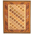 Handmade Herat Oriental Indo Kilim Ivory Rust Wool Area Rug India 8 X 10