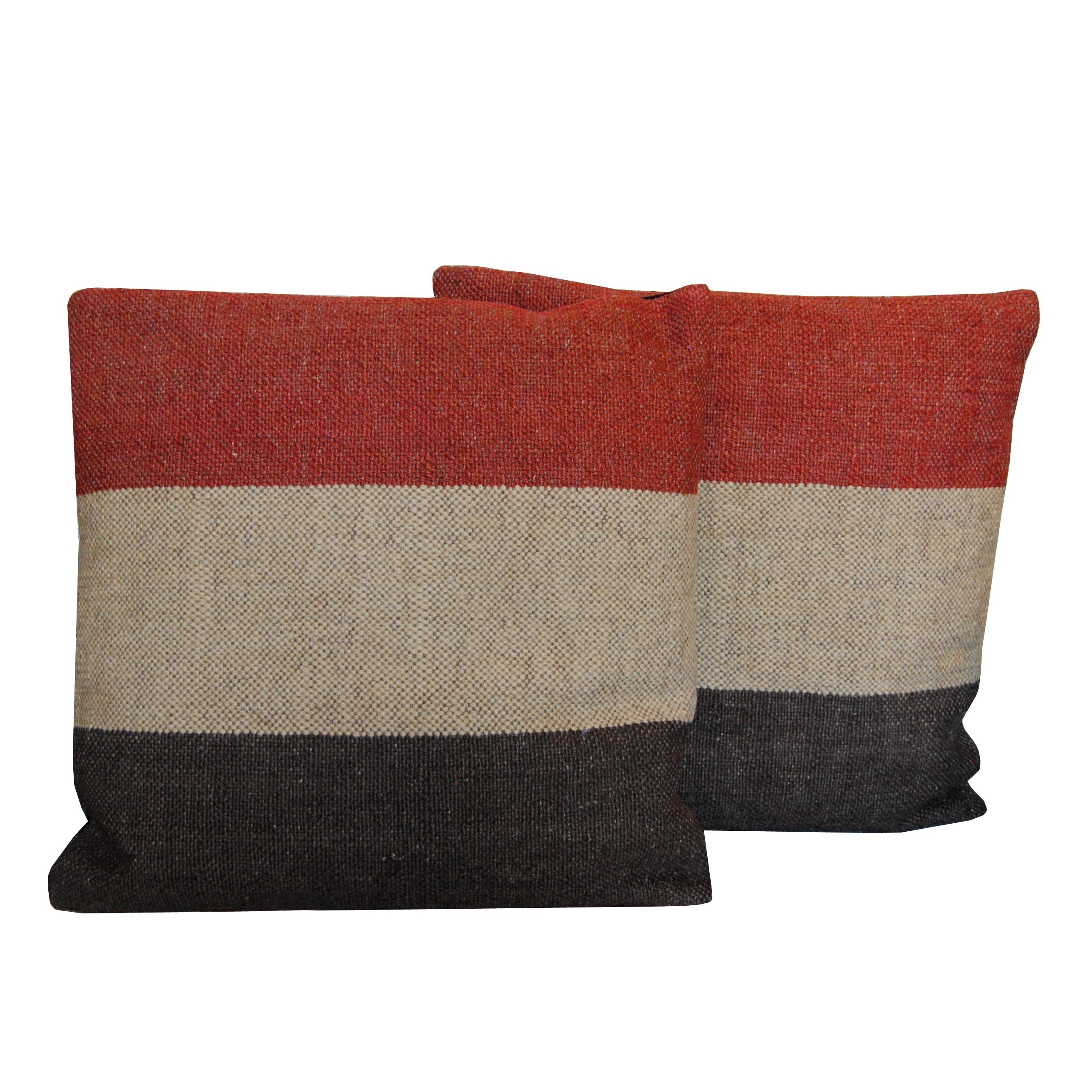 Handmade Herat Oriental Indo Kilim Throw Pillows Set Of 2
