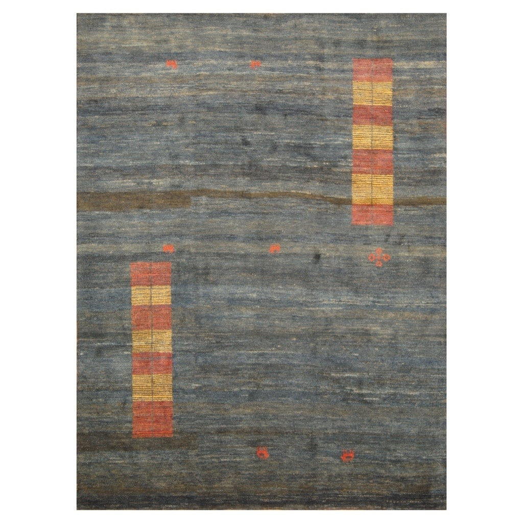 Handmade Herat Oriental Persian Hand Knotted Tribal Gabbeh Wool Rug 75 X 98