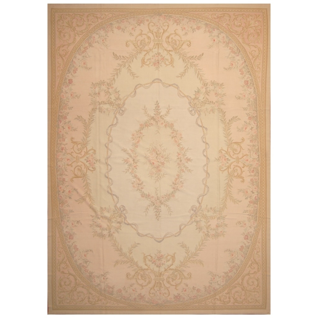 Handmade Herat Oriental Sino Hand Woven Aubusson Flatweave Wool Rug 97 X 136 97 X 136