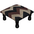 Handmade Herat Oriental Tribal Kilim Upholstered Footstool India