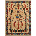 Handmade Herat Oriental Turkish Hand Knotted 1960S Semi Antique Anatolia Wool Rug 52 X 69 52 X 69