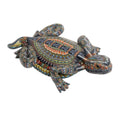 Handmade Horned Lizard 6 Inch Polymer Clay Sculpture Indonesia N A