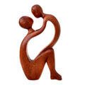 Wood Statuette I Adore You Indonesia