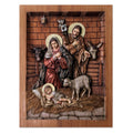 Handmade In A Stable In Bethlehem Cedar Relief Panel Peru