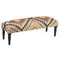 Handmade Indo Upholstered Bench 47 L X 18 W X 16 H 47 L X 18 W X 16 H