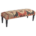 Handmade Indo Upholstered Bench 47 L X 18 W X 16 H 47 L X 18 W X 16 H