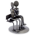 Iron Park Bench Sweethearts Statuette Handmade In Mexico