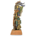 Handmade Jaguar Warrior Medium Ceramic Sculpture Mexico 43 X 26 X 22