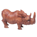 Handmade Java Rhino Wood Sculpture Indonesia 34 X 23 X 18