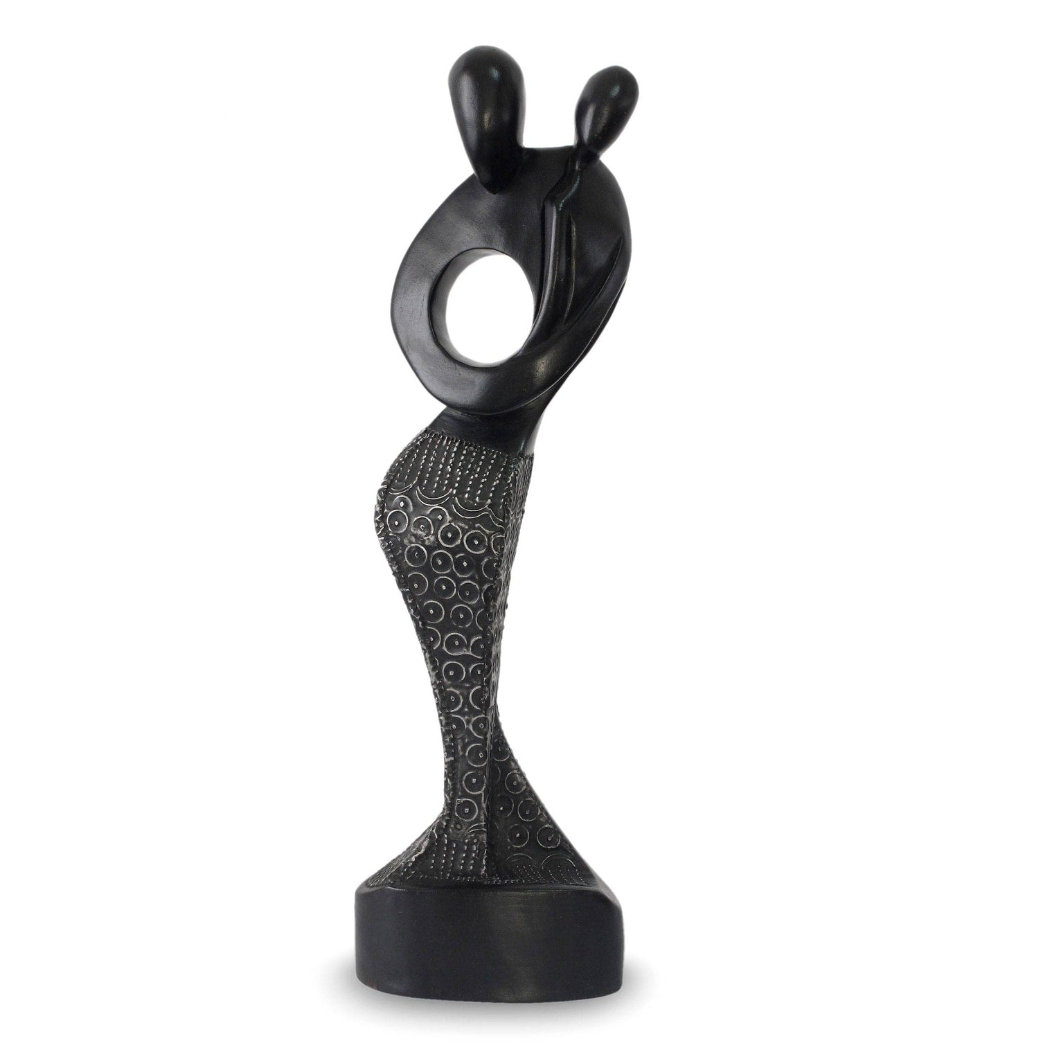 Handmade Joy Of Motherhood Wood Sculpture Ghana 50 X 16 X 11
