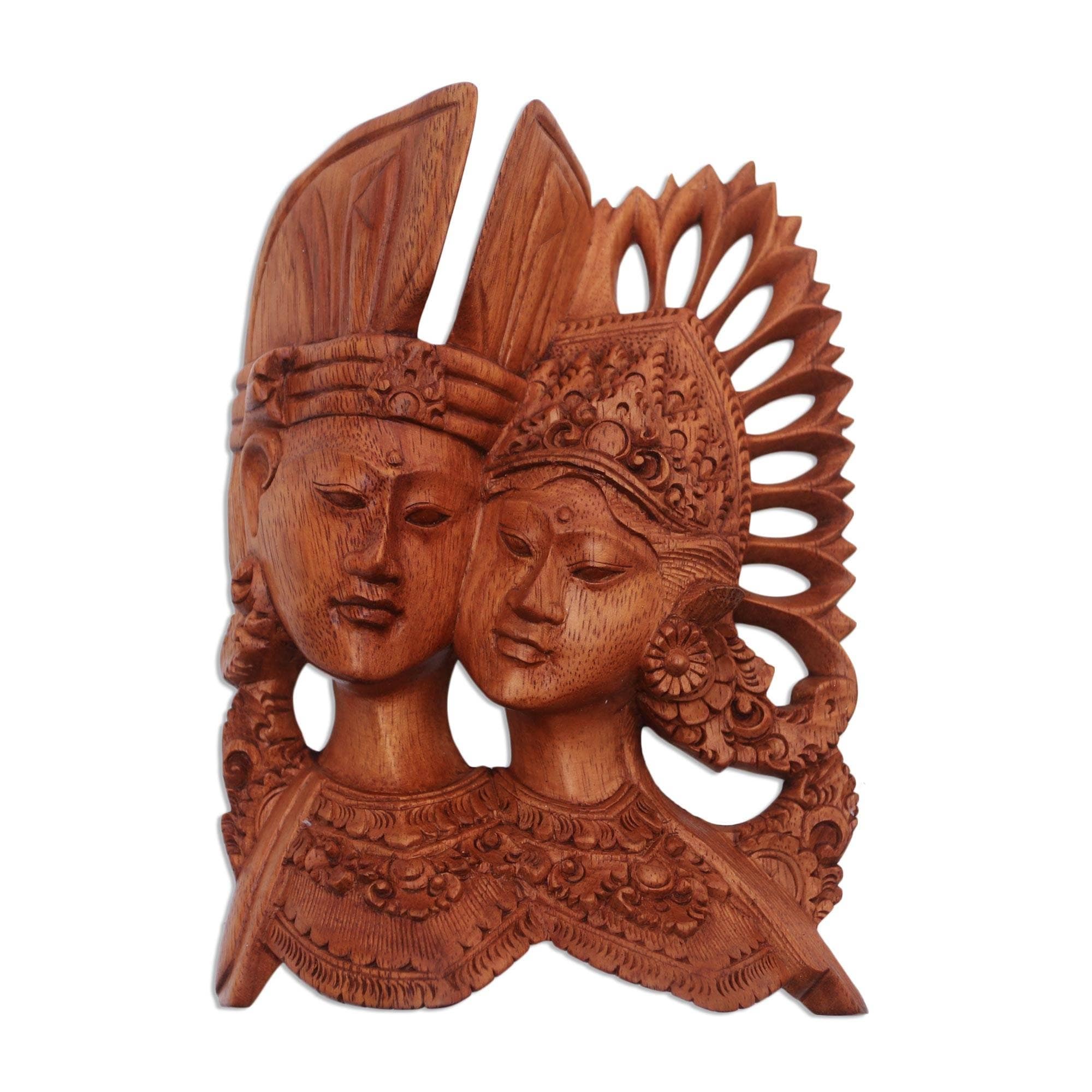 Handmade Kecak Janger Wood Wall Sculpture Indonesia