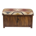 Handmade Kilim Upholstered Storage Bench India 30 L X 14 W X 17 H
