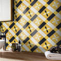 Kotoubia In Black And Yellow Handmade 8X8 Inch Moroccan Tile Pack 12