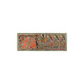 Handmade Krishna The Cowherd Madhubani Painting India Primary Or Jewel Colors