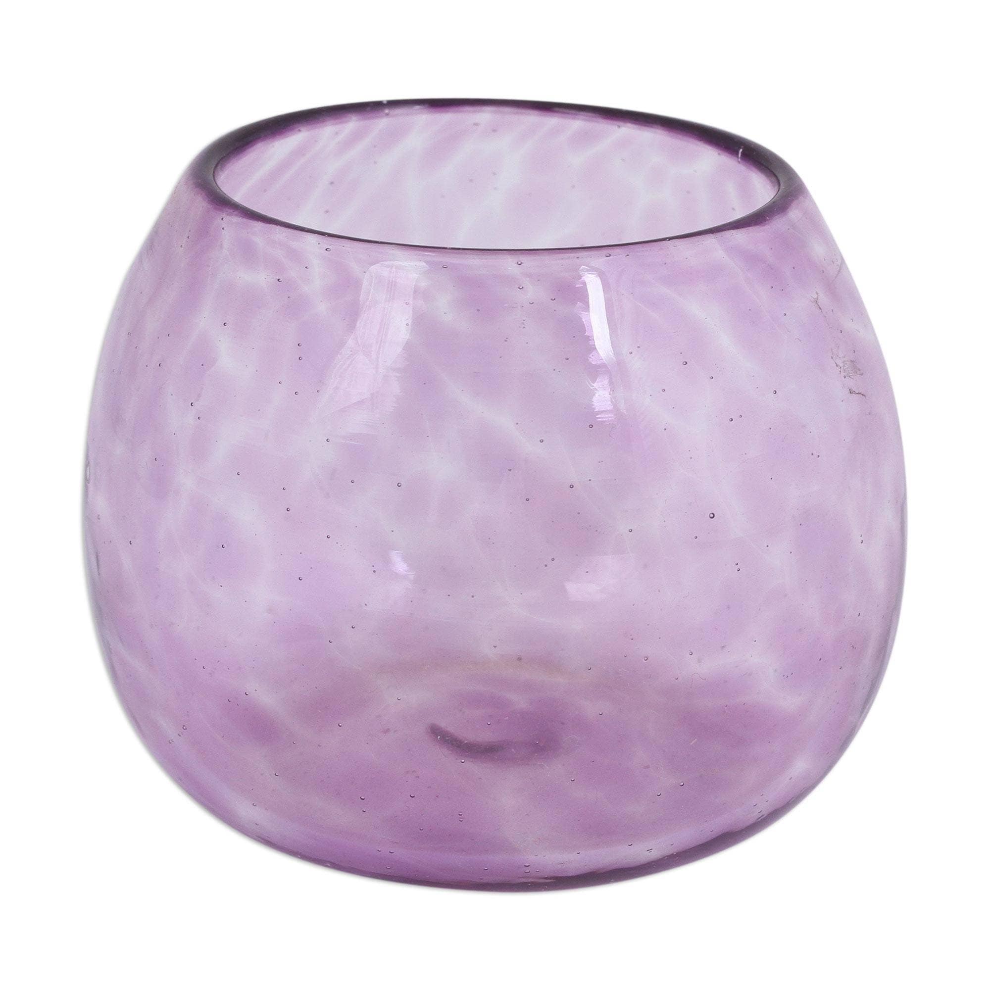 Handmade Lilac Relaxation Glass Wine Glasses Mexico