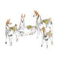 Handmade Llama Family Gilded Glass Figurines Set Of 4 Peru 3.5 H X 1 W X 2.4 D